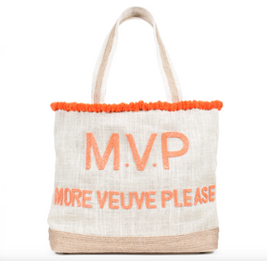 MVP Veuve Please Beaded PomPom Design Your Own Tote Bag