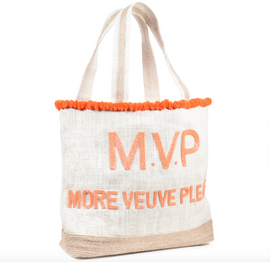 MVP Veuve Please Beaded PomPom Design Your Own Tote Bag