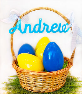 Acrylic Name Gift Tag -Easter Basket Name Tag Large