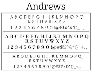 Andrews Round Monogram Self-Inking Stamp or Embosser