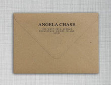 Angela Return Address Rectangle Self-Inking Stamper or Hand Stamp
