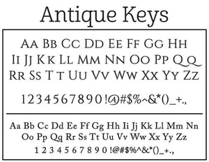 Antique Keys Family Name Round Self-Inking Stamper or Embosser