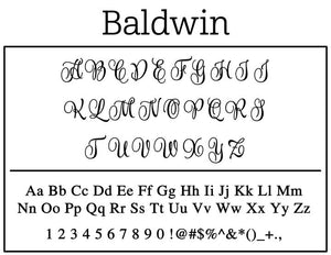 Baldwin Family Initial Round Self-Inking Stamper or Embosser