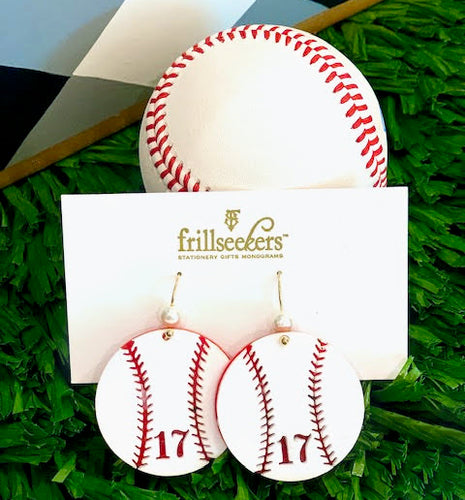 Acrylic Homerun Baseball Earrings