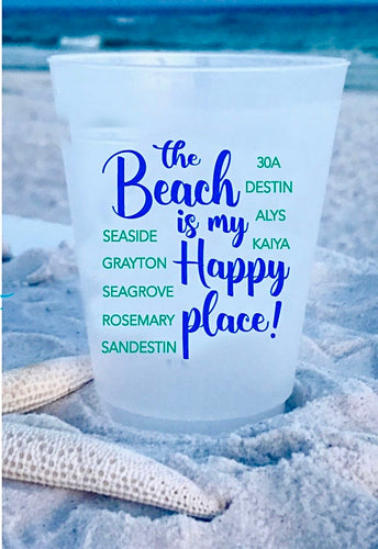 The Beach Is My Happy Place Shatterproof Cups, 16oz