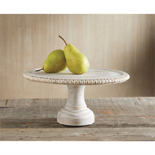 White-Washed Beaded Cake Stand