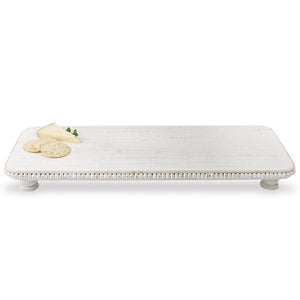 White-Washed Large Beaded Serving Board