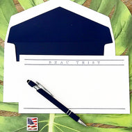 Men's Trist Fine Stationery Monogram Note Card