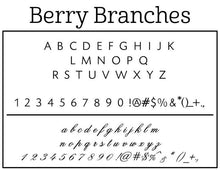 Berry Branches Family Name Rectangle Self-Inking Stamper or Hand Stamp