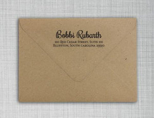Bobbi Return Address Rectangle Self-Inking Stamper or Hand Stamp