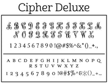 Cipher Deluxe Monogram Round Self-Inking Stamper or Embosser