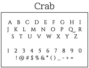 Crab Family Initial Return Address Round Self-Inking Stamper or Embosser