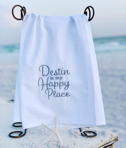 "Destin Is My Happy Place" Tea Towel