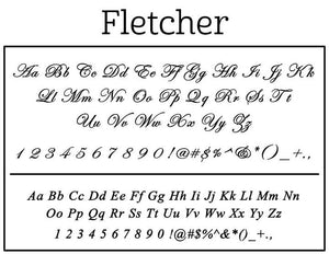Fletcher Family Rectangle Self-Inking Stamper or Hand Stamp