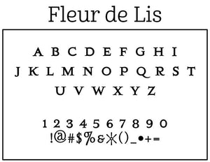 Fleur De Lis Return Address Round Self-Inking Stamper or Embosser