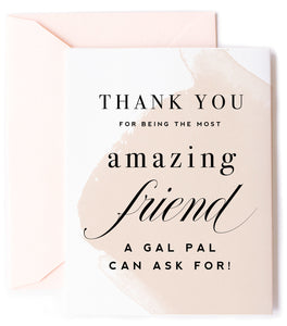 Amazing Friend - Thank You Greeting Card