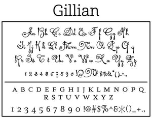 Gillian Family Name Round Self-Inking Stamper or Embosser