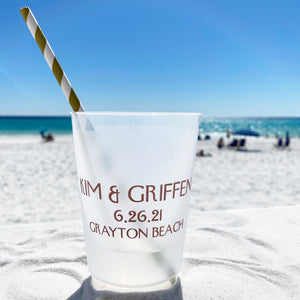 Grayton Beach Wedding - 16oz Shatterproof Cups
