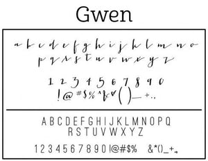 Gwen Personal Return Address Rectangle Self-Inking Stamper or Hand Stamp