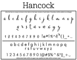Hancock Family Name Round Self-Inking Stamper or Embosser