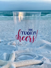 Cheers Family Name and Two Colors- 16 oz. Hard Plastic Cups