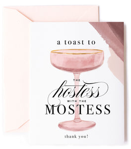 Hostess - Thank You Greeting Card