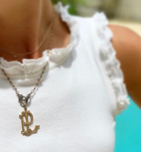Paris Acrylic Intertwined Monogram Necklace – Frill Seekers Gifts
