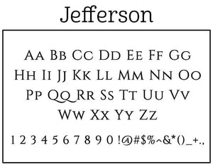Jefferson Family Home Rectangle Self-Inking Stamper or Hand Stamp