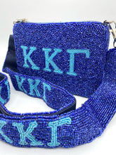 Kappa Kappa Gamma Sorority Beaded Handbag with Purse Strap Set