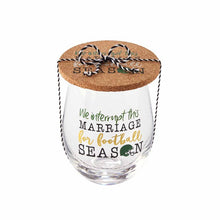 We Interrupt This Marriage for Football Season Wine Glass & Coaster Set