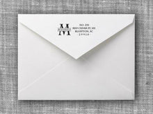 McDonald Family Name and Initial Rectangle Self-Inking Stamper or Hand Stamp