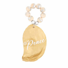 "Peace" Oyster Shell Christmas Ornament