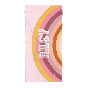 Rainbow Pink Beach Towel