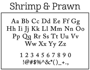Shrimp & Prawn Family Return Address Rectangle Self-Inking Stamper or Hand Stamp