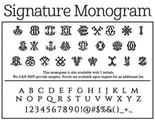 Signature Monogram Round Self-Inking Stamper or Embosser