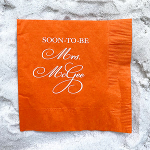 "Soon to Be Mrs." 3-Ply Napkins