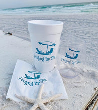 Create a Beach Themed Set - Foam Cups, Stemless Shatterproof Wine Glasses and Napkins