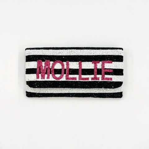 The Mollie Name Beaded Bag
