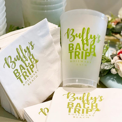 Buffy's Bach Trip - 20oz Shatterproof Cups & Napkin Set