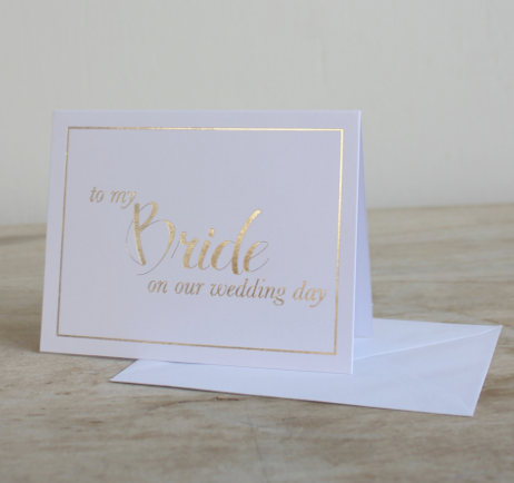 To My Bride On Our Wedding Day Note Card
