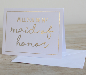 Will You Be My Maid of Honor Ask Card