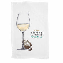 Wine Helps Me Tolerate Football Hand Towel
